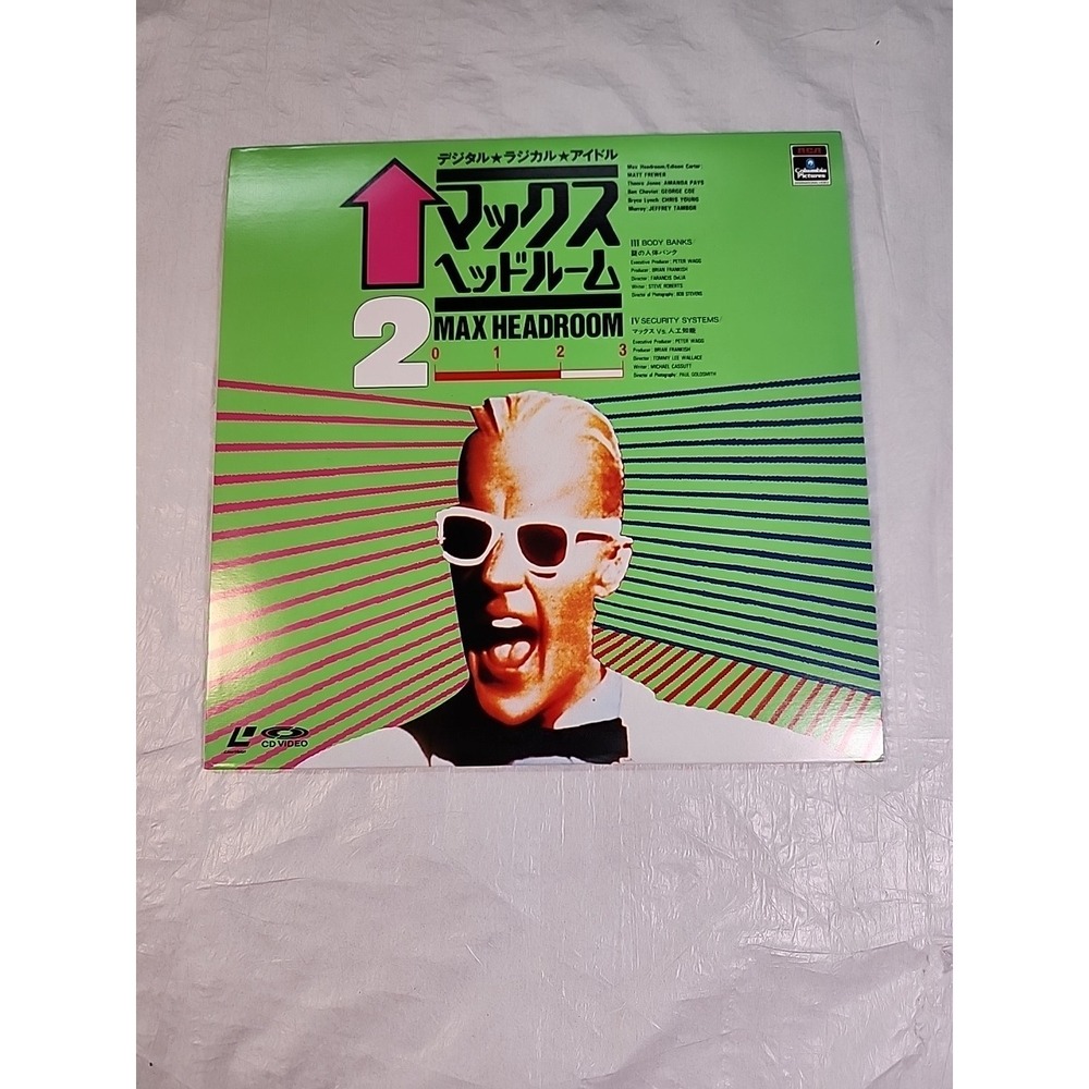 Max Headroom Volume 2 Laserdisc japan 80s With Insert